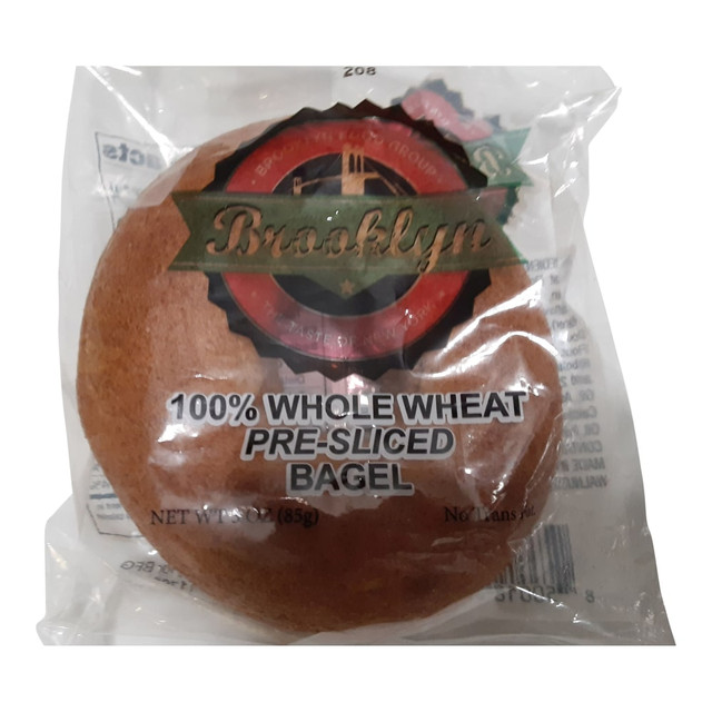 Bagels Whole Wheat Sliced Cello Wrapped 30 Day Ambient 24-3 oz.  New York Authentic Whole Wheat Bagel  CelloWrapped  Delicious  Sliced, Cello Wrapped, 45-Day Shelf Life, 1 Year If Kept Frozen - Great for breakrooms, office meetings, morning or afternoon snack.