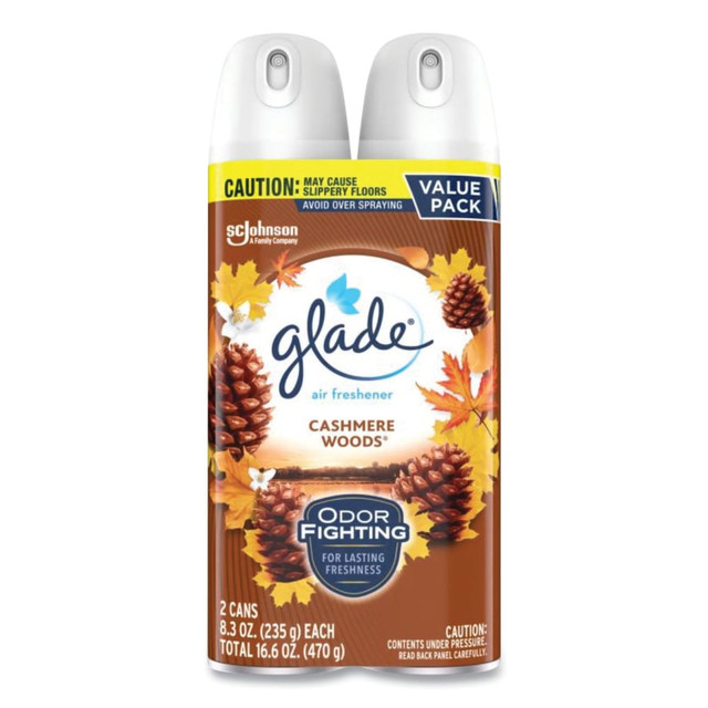 Glade Room Spray fights odor and freshens the air, making your business uniquely inviting for all. Infused with essential oil extracts. Fights strong and persistent odors with a clean fragrance that instantly freshens. Used in commercial, industrial or institutional buildings in entrance areas, break rooms, lobbies, restrooms, cafeterias/kitchenettes and more.  Fights strong and persistent odors easily.  Used in commercial, industrial or institutional buildings.  Refreshing and clean fragrance.  An air freshener spray that is also perfect for eliminating smoke, mold and mildew and sweaty shoes odors.  Use in any room where durable freshness is needed.  Freshens air in facility entrance areas, lobbies, restrooms, breakrooms, cafeteria/kitchenette and more.  Use daily or as the final touch after cleaning.  Fragrance-infused with essential oils.
