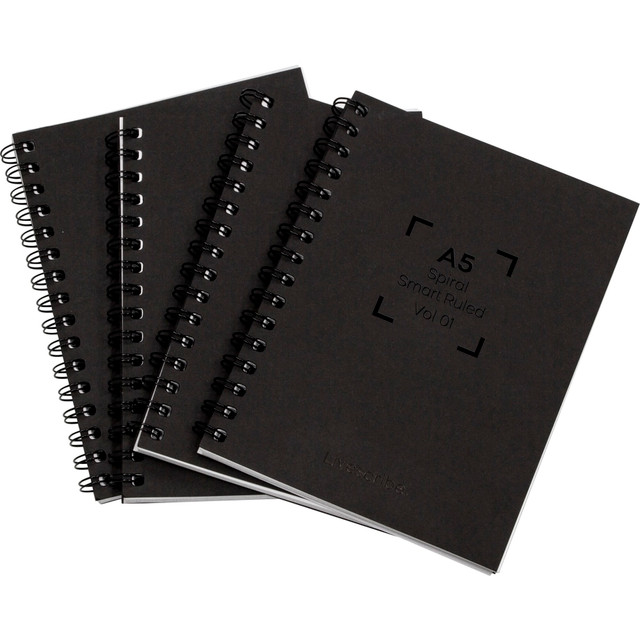 Keep a running list of notes with Livescribe A5 Notebooks. The paper is resistant to ink bleed and the spiral binding holds notebooks together for lasting use.  Made with 90g paper stock.  High-quality paper is capable of withstanding ink bleed.  Spiral binding offers durability.  Compatible with all Livescribe Smartpens (sold separately).  Compatible with most Livescribe smartpens (sold separately).