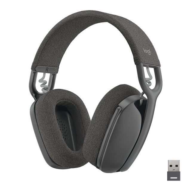Simple controls at your fingertips. Controls are conveniently located on both sides of the headset for playing and pausing music, starting and ending calls, adjusting volume, and Bluetooth pairing.  Less weight, more comfort. Lighter than most over-ear headphones, Zone Vibe delivers great performance in a headset you can wear for hours. Memory foam and soft knitted fabric offer hours of blissful comfort. If the audio in the headset wasnT so amazing, you might forget you are wearing it.  Engineered for work and play. You are vibrant, multi-faceted - not one-dimensional. Zone Vibe lets you be yourself at work and home. Break the mold with Zone Vibes modern, stylish design. Flip the mic boom down when you mean business, tuck it away for movies and music.  Treat yourself to immersive audio. Immerse yourself in the sonic pleasure of 1.57 in (40 mm) speakers driving full, rich audio. Bring music and meetings to life with deep bass, crisp highs, and low distortion. With the high-fidelity audio quality, you will hear every word and every note.  Find your own path. Express your unique sense of style with a wireless Zone Vibe headset. Compatible with common video meeting platforms you use everyday. Outstanding audio for work time and downtime.  Get total wireless freedom. Wireless freedom awaits with Zone Vibe. Move freely about your office or home and stay reliably connected within a radius of your laptop with the USB receiver. Easily switch between laptop and phone so you never miss a call. Get many hours of listening time on a full charge. Plug in for 5 minutes to get up to an hour of listening time.  Easy video meetings from home. Work from home without missing a beat. Certified for Google Meet, Google Voice, and Zoom, and compatible with common popular video platforms like Microsoft Teams, Zone Vibe 125 makes it simple and easy to join any meeting. Take full advantage of features designed for video conferencing such as a flip-to-mute, noise-canceling mic with beamforming technology to minimize background sounds for others on the far end.