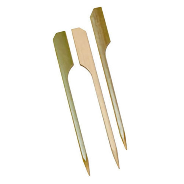 Finish your cocktails and plates of hors d-oeuvres with this elegant knot pick. The knot at the end makes it easy to handle small foods.  Made from bamboo for strength.  Ideal for drink garnishes and small appetizers.  Knot at the end allows easy handling.  Plant-based content - made using tree-free agricultural products or by-products, helping you support innovative use of plants while reducing use of forests or other resources.