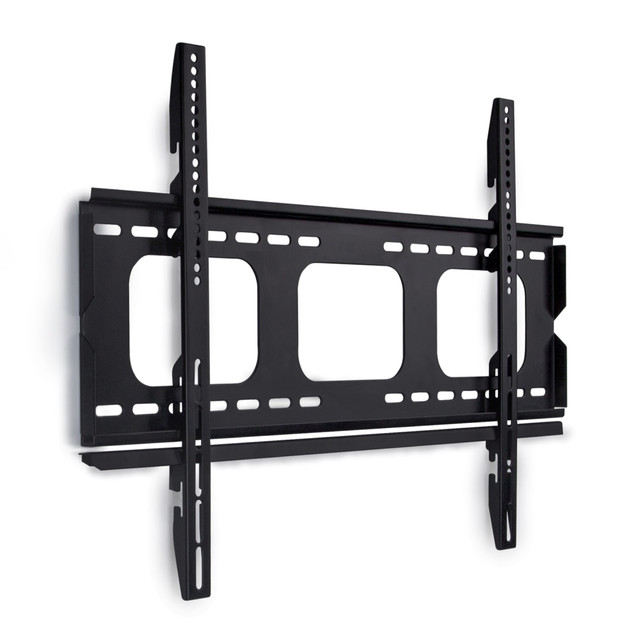 Securely mount a screen on the wall of your conference room or media center with this Mount-It! locking TV mount. The sturdy design is lockable, so you can enjoy greater peace of mind.  Supports most screens measuring 32in to 60in that weigh up to 175 lb.  Made from durable steel.  Cable management helps keep cords out of the way.  Anti-theft TV locking bar has padlock support for security (lock sold separately).  Bubble level is built in for precise installation.  Backed by the manufacturers 5-year limited warranty.