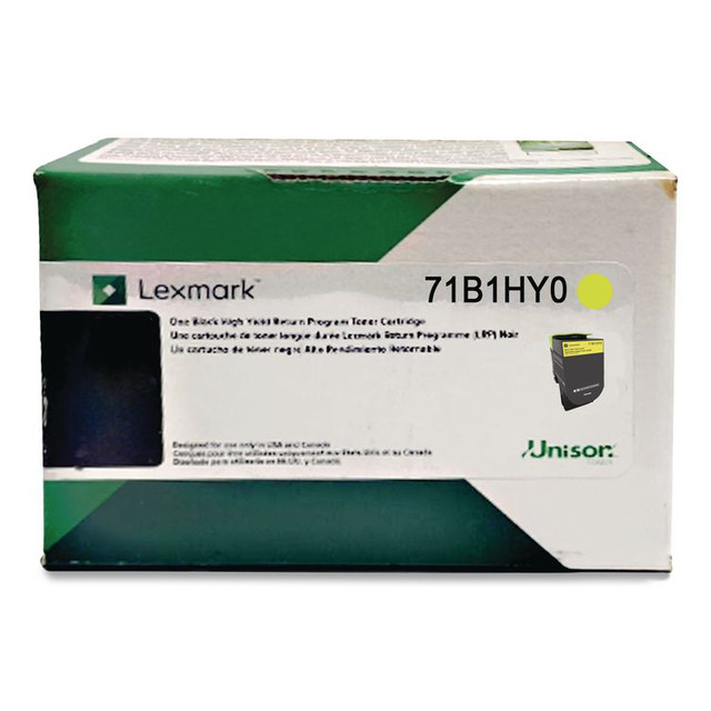 LEXMARK INT'L, INC. 71B1HY0 71B1HY0 Unison High-Yield Toner, 3,500 Page-Yield, Yellow