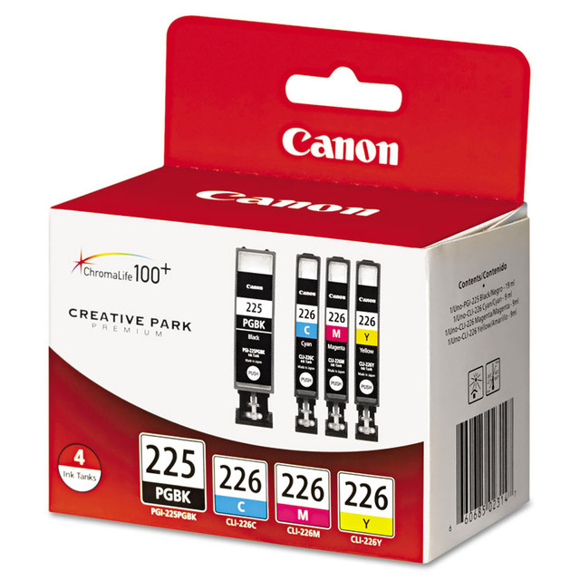 INNOVERA Canon® 4530B008 4530B008AA (PGI-225, CLI-226) Ink, Cyan/Magenta/Pigment Black/Yellow, 4/Pack