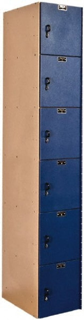 Hallowell HPL1282-6A-TB 1-Wide Locker: 12" Wide, 72" High, Padlock