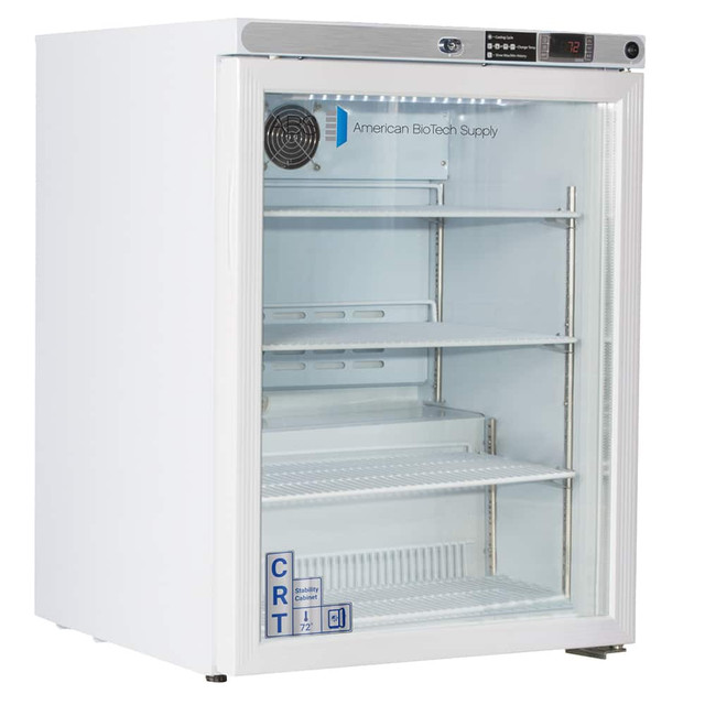 American BioTech Supply CRTABTUCFS0504G Laboratory Refrigerator: 5.2 cu ft Capacity, 20 to 25 ° C, 23-3/4" OAW, 24" OAD, 32-1/8" OAH