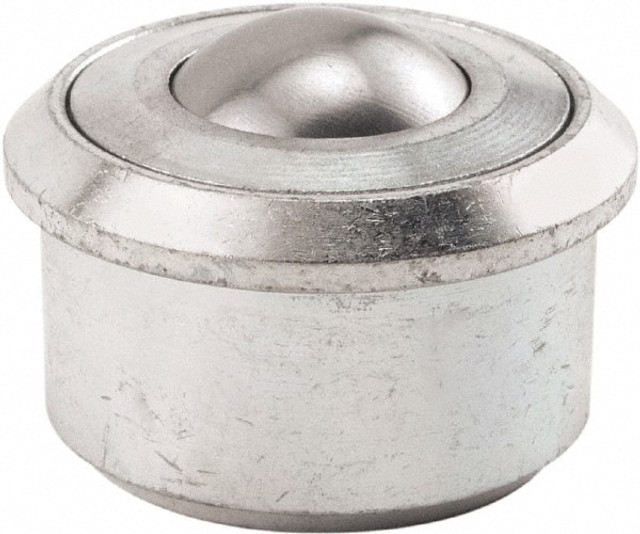 Hudson Bearing HDBTM1 3/16CSSS Ball Transfer: 30.16 mm Ball Dia, Stainless Steel, Round Base