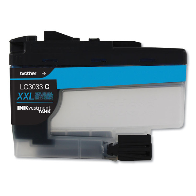 BROTHER INTL. CORP. LC3033C LC3033C INKvestment Super High-Yield Ink, 1,500 Page-Yield, Cyan