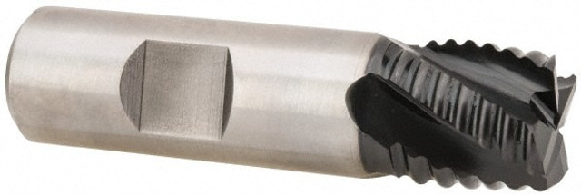 Hertel 62889035 Roughing End Mill: 3/8" Dia, 4 Flutes, Single End, Cobalt