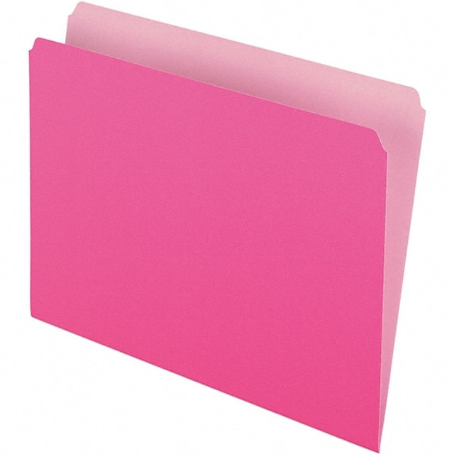 Pendaflex PFX152PIN File Folders with Top Tab: Letter, Pink, 100/Pack