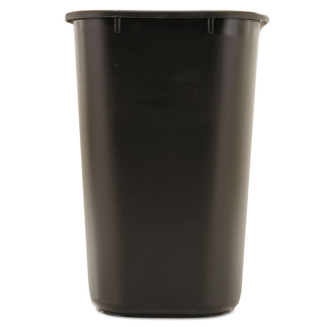 RUBBERMAID COMMERCIAL PROD. 295600BK Deskside Plastic Wastebasket, 7 gal, Plastic, Black