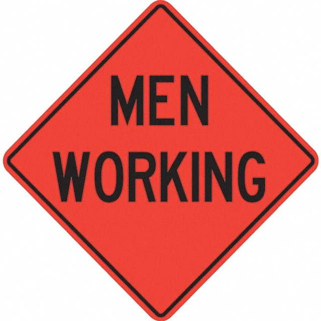 PRO-SAFE 07-800-4706-L Traffic Control Sign: Triangle, "Men Working"