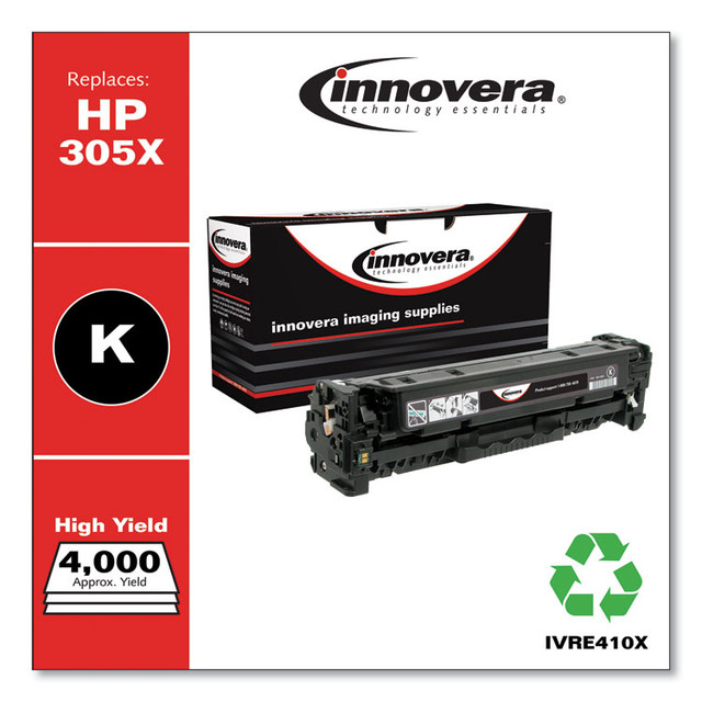 INNOVERA E410X Remanufactured Black High-Yield Toner, Replacement for 305X (CE410X), 4,000 Page-Yield