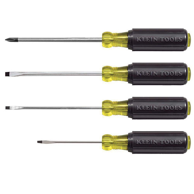 Klein Tools 85484 Screwdriver Set: 4 Pc, Cabinet, Keystone & Phillips