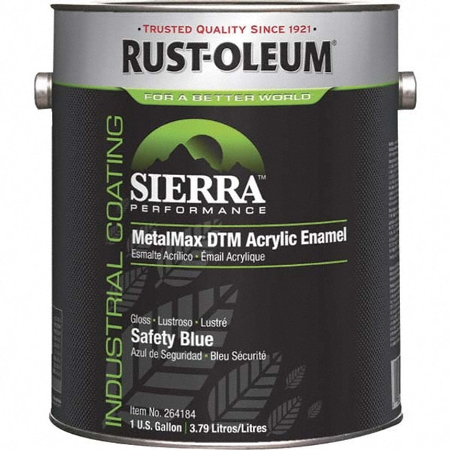 Rust-Oleum 264184 Industrial Enamel Paint: 10 gal, Gloss, Safety Blue