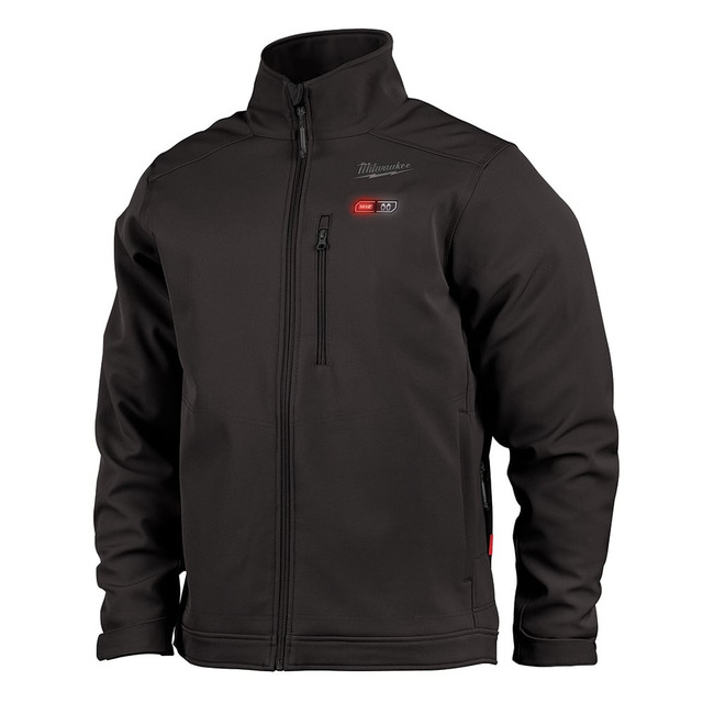 Milwaukee Tool M100B-21L Heated Jacket: Size Large, Black, Polyester