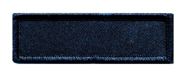 Hero's Pride 4718 Name Blank w/ Merrowed Bordered (Chicago PD) 3.33''x1'' - Black/Black Hero's Pride 4718 Name Blank w/ Merrowed Bordered (Chicago PD) 3.33''x1'' - Black/Black
