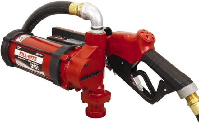 Tuthill NX25-DDCNB-AA 25 GPM, 1" Hose Diam, DC High Flow Tank Pump with Automatic Nozzle