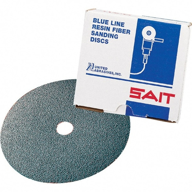 Sait 60010 Fiber Disc: 5" Disc Dia, 7/8" Hole, 60 Grit, Zirconia Alumina