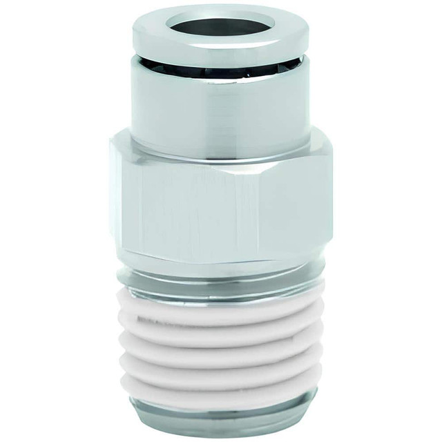 Norgren 101251238 Push-To-Connect Tube to Male & Tube to Male BSPT Tube Fitting: Adapter, Straight, 3/8" Thread