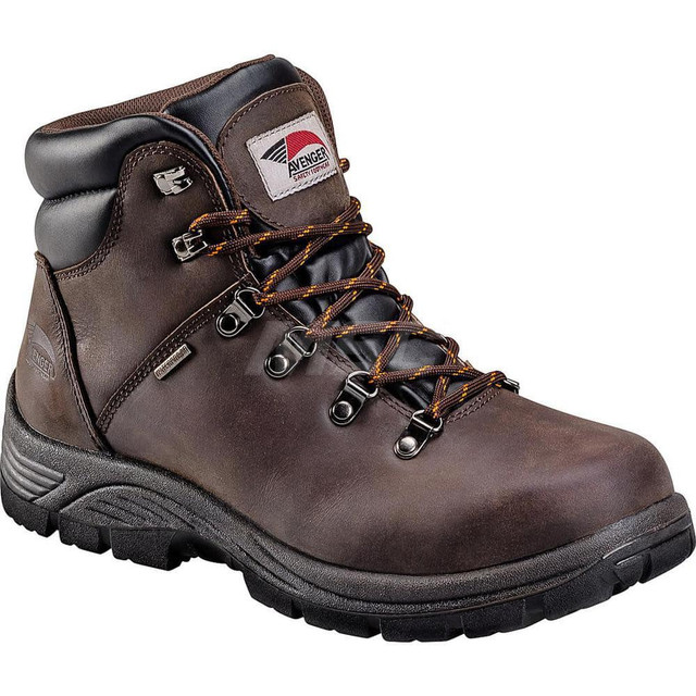 Footwear Specialities Int'l A7225-9M Work Boot: Size 9, 6" High, Leather, Steel & Safety Toe,