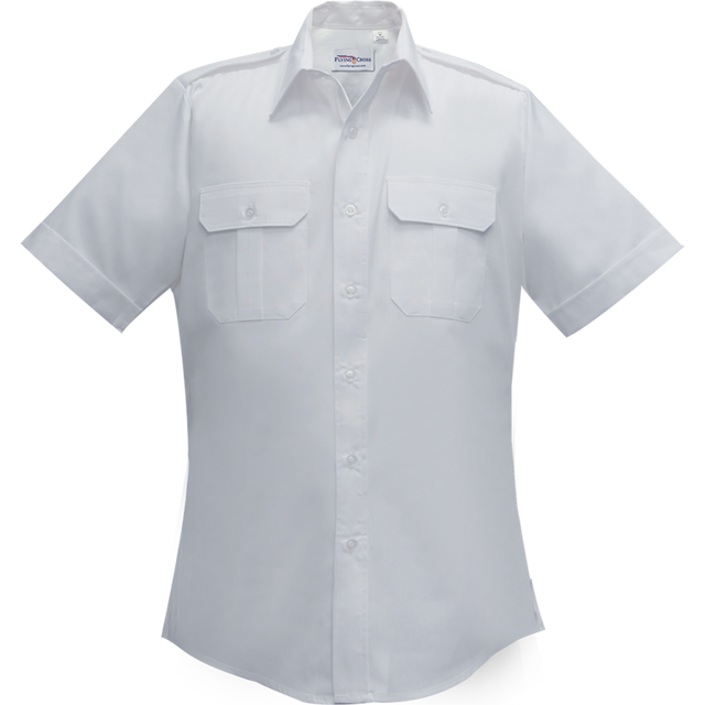Flying Cross 278A54 00 02 N/A Duro Poplin Women's Short Sleeve Shirt - White