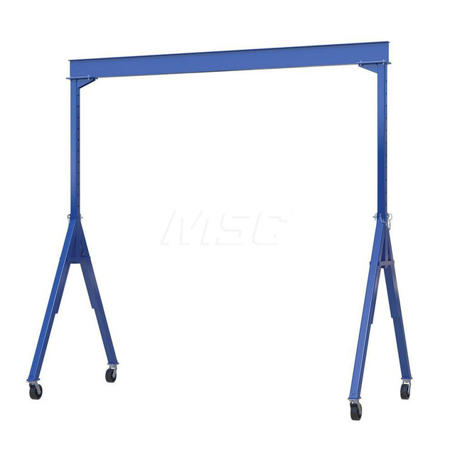 Vestil AHS-8-15-10 Adjustable Gantry Crane: 8,000 lb Working Load Limit, 10.125" Eye Beam Height, 64" OAW