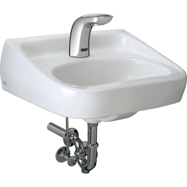 Zurn Z.L2.S Sinks; Type: Bathroom/Lavatory ; Mounting Location: Wall ; Number Of Bowls: 1 ; Material: Brass; Vitreous China ; Faucet Included: Yes ; Faucet Type: Electronic