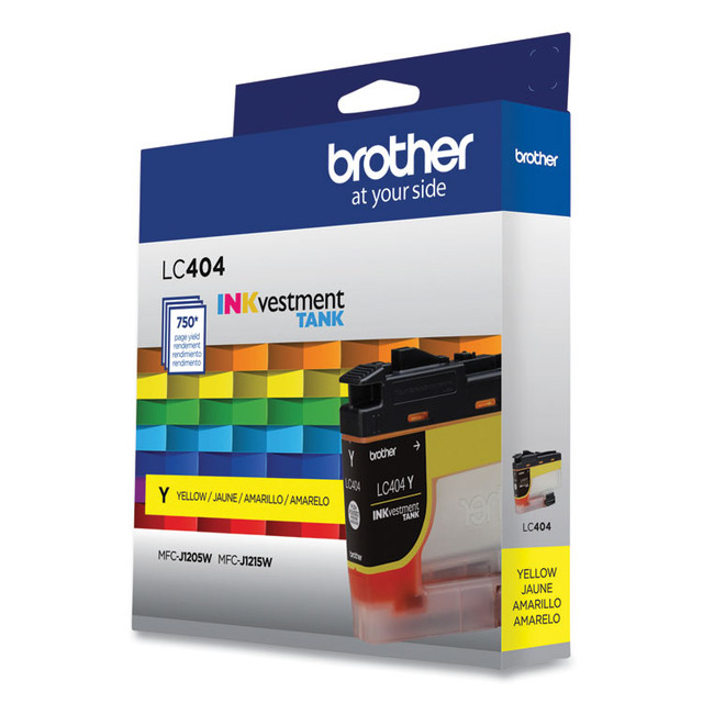 BROTHER INTL. CORP. LC404YS LC404YS INKvestment Ink, 750 Page-Yield, Yellow