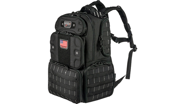 GPS GPS-T1913BPB Tactical Range Backpack Tall - Holds 4 Handguns
