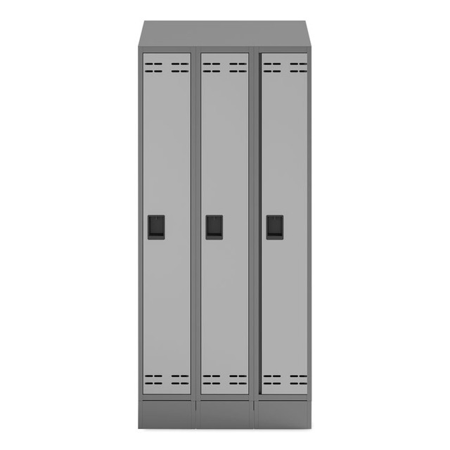 SAFCO PRODUCTS 5520GR Triple Continuous Metal Locker Base Addition, 35w x 16d x 5.75h, Gray