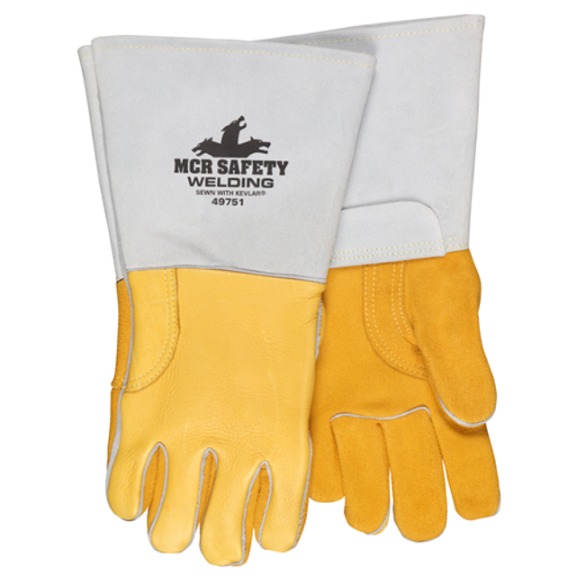 MCR Safety 49751M Pearl Grain Elkskin Welder Kevlar Sewn