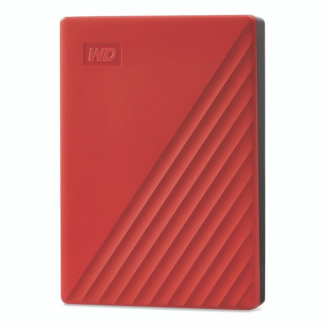 WESTERN DIGITAL TECH. WD BPKJ0040BRD MY PASSPORT External Hard Drive, 4 TB, USB 3.2, Red