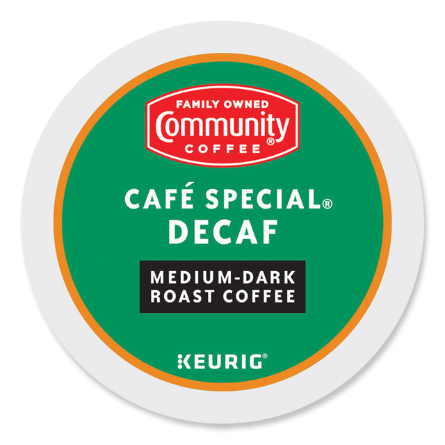KEURIG DR PEPPER Community Coffee® 6408CC Cafe Special Decaf K-Cup, 24/Box
