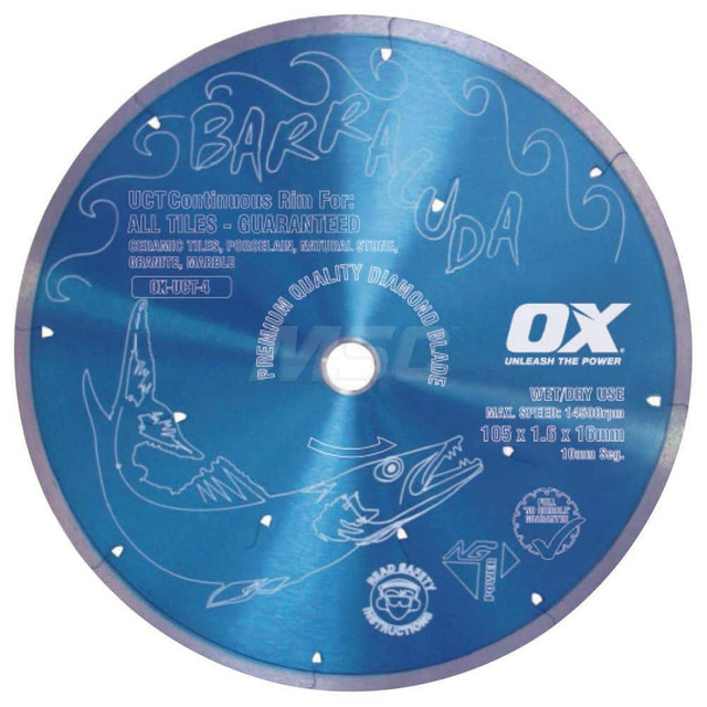 Ox Tools OX-UCT-7 Wet & Dry Cut Saw Blade: 7" Dia, 5/8 & 7/8" Arbor Hole