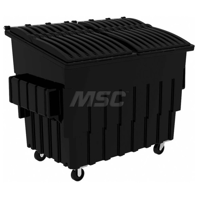 Toter FL030-10748 Trash Cans & Recycling Containers; Product Type: Front End Load Dumpster ; Container Capacity: 3 cu yd ; Container Shape: Rectangle ; Lid Type: Sealed Rim ; Container Material: Plastic ; Color: Black