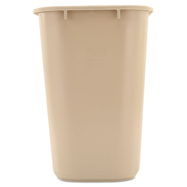 RUBBERMAID COMMERCIAL PROD. 295600BG Deskside Plastic Wastebasket, 7 gal, Plastic, Beige