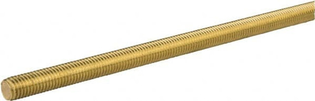 Made in USA 14363 Threaded Rod: 1/2-20, 3' Long, Brass
