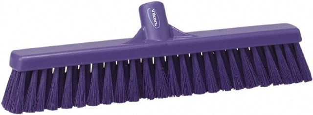 Vikan 31748 Push Broom: 16" Wide, Polyester Bristle