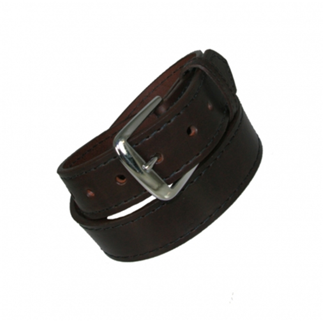 Boston Leather 6582L-BRN-1-42-GLD Traditional 1 1/2 Off Duty Belt