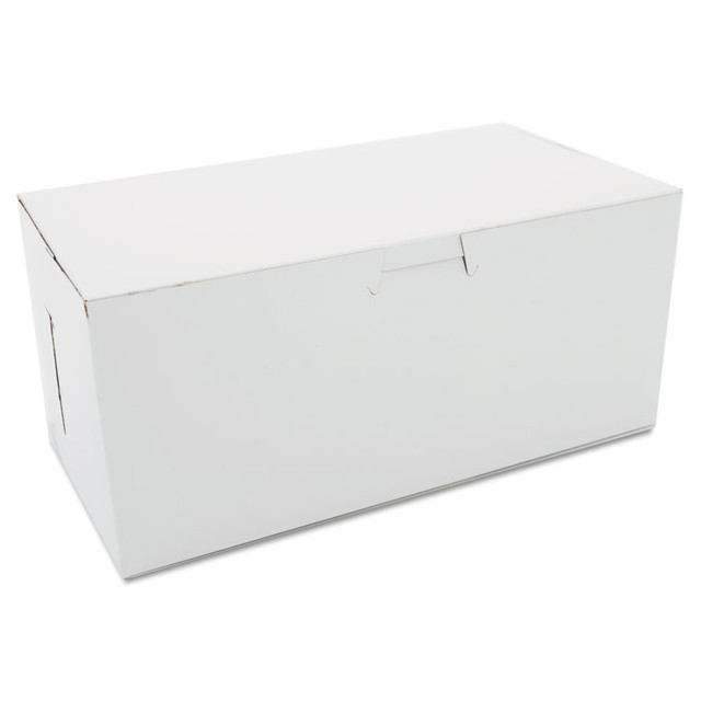 SOUTHERN CHAMPION TRAY SCT® 0949 White One-Piece Non-Window Bakery Boxes, 4 x 9 x 5, White, Paper, 250/Carton