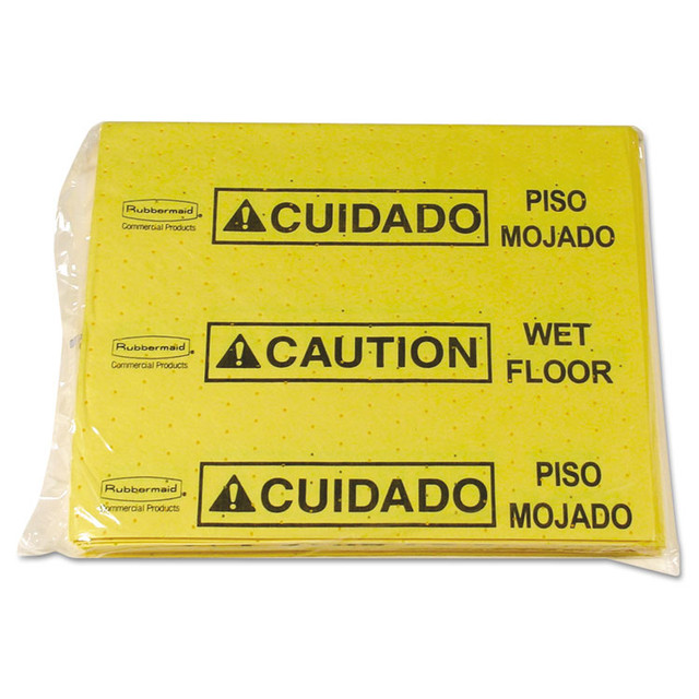 RUBBERMAID COMMERCIAL PROD. 4253 YEL Over-The-Spill Pad Tablet, 12 oz, 14 x 16.5, 25/Pack