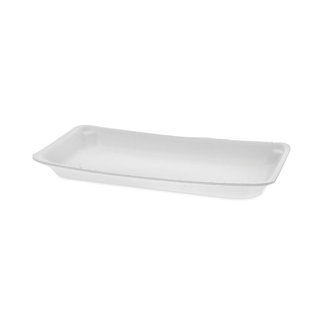 PACTIV EVERGREEN CORPORATION 51P110P Supermarket Tray, #10P, 10.75 x 5.5 x 1.2, White, Foam, 400/Carton