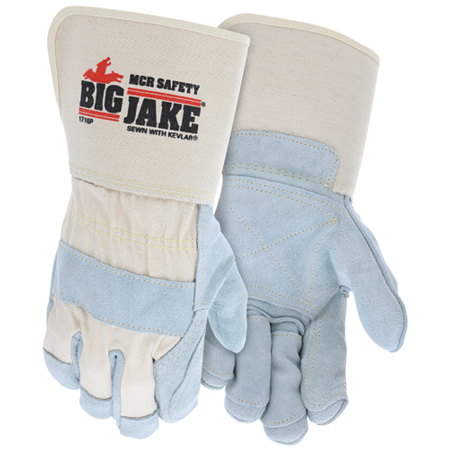 MCR Safety 1716PXL BigJake Dbl leather palm & fingers gaunt