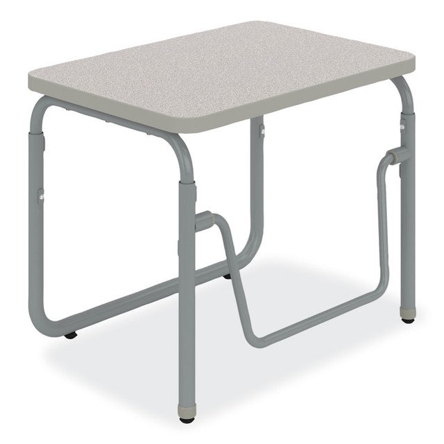 SAFCO PRODUCTS 1221GR AlphaBetter 2.0 Height-Adjustable Student Desk with Pendulum Bar, 27.75 x 19.75 x 22 to 30, Pebble Gray