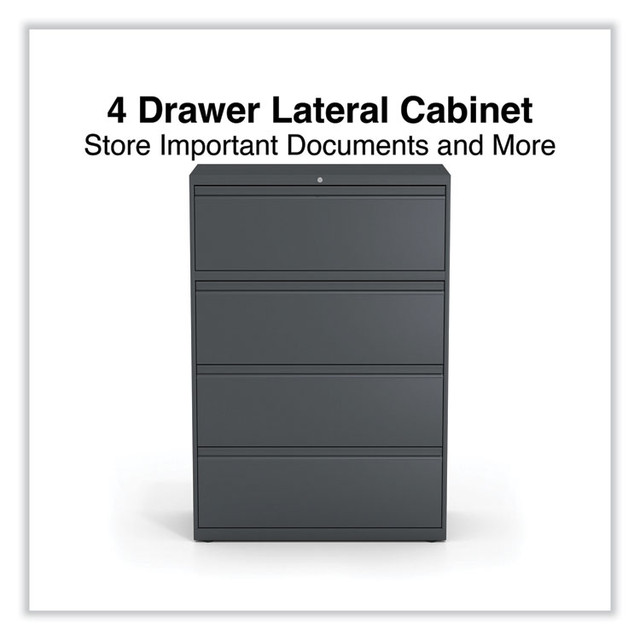 ALERA HLF3654CC Lateral File, 4 Legal/Letter/A4/A5-Size File Drawers, Charcoal, 36" x 18.63" x 52.5"