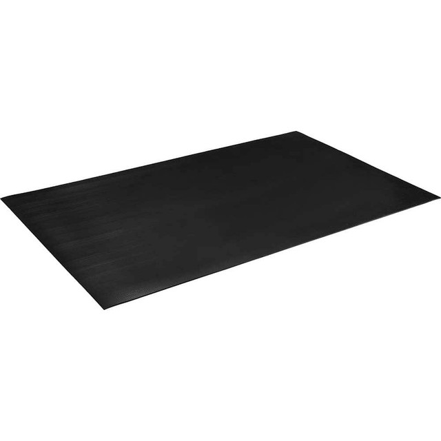 Crown Matting FL 3612BK Anti-Fatigue Mat: 12' Length, 3' Wide, 3/8" Thick, Polyvinylchloride