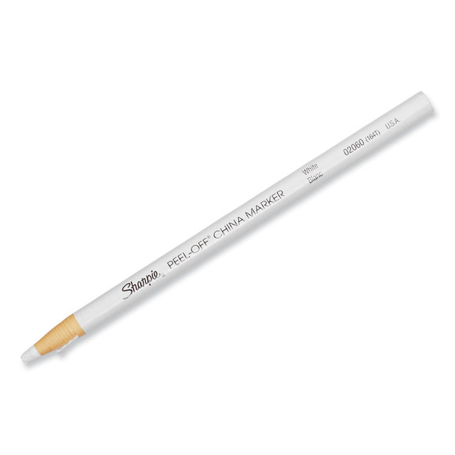 SANFORD Sharpie® 2060 Peel-Off China Markers, White, Dozen