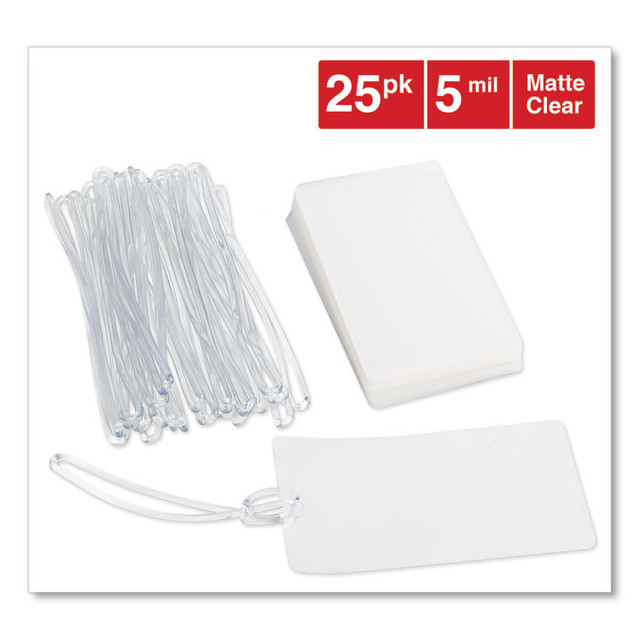UNIVERSAL OFFICE PRODUCTS 84660 Laminating Pouches, 5 mil, 2.5" x 4.25", Gloss Clear, 25/Pack