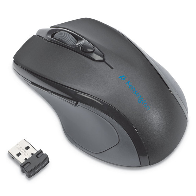 KENSINGTON 72405 Pro Fit Mid-Size Wireless Mouse, 2.4 GHz Frequency/30 ft Wireless Range, Right Hand Use, Black